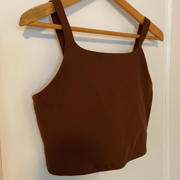 girlfriend collective 🤎 Mia compression bra top sports bra - size L in EUC - Picture 2 of 10